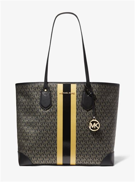 Michael Kors striped tote bag